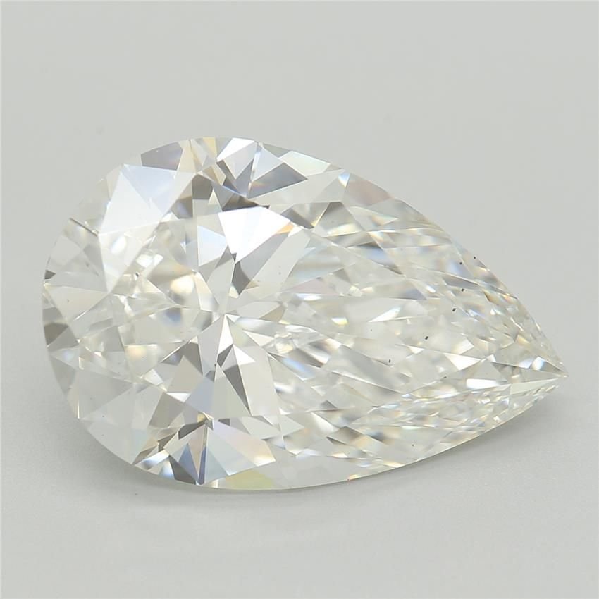 4.07ct F VS2 Rare Carat Ideal Cut Pear Lab Grown Diamond
