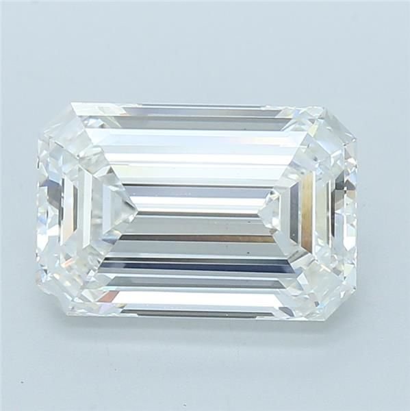 5.24ct F VS1 Rare Carat Ideal Cut Emerald Lab Grown Diamond
