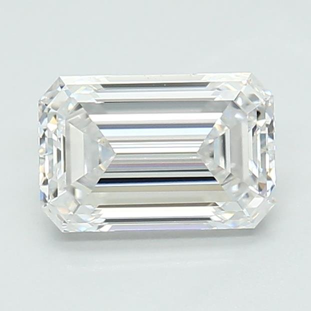 1.10ct D VVS2 Rare Carat Ideal Cut Emerald Lab Grown Diamond