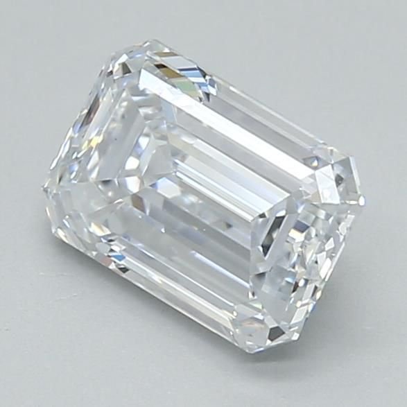 1.41ct E VVS2 Rare Carat Ideal Cut Emerald Lab Grown Diamond