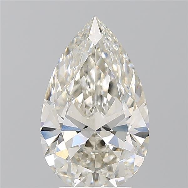 3.18ct H VS1 Rare Carat Ideal Cut Pear Lab Grown Diamond