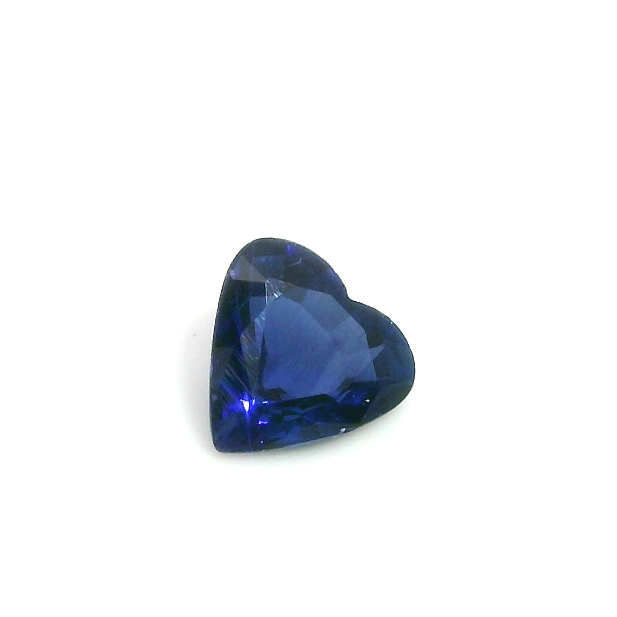 0.47 Carat Blue Heart Sapphire