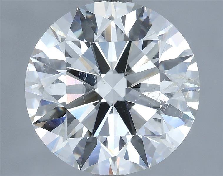 5.02ct I SI2 Rare Carat Ideal Cut Round Diamond