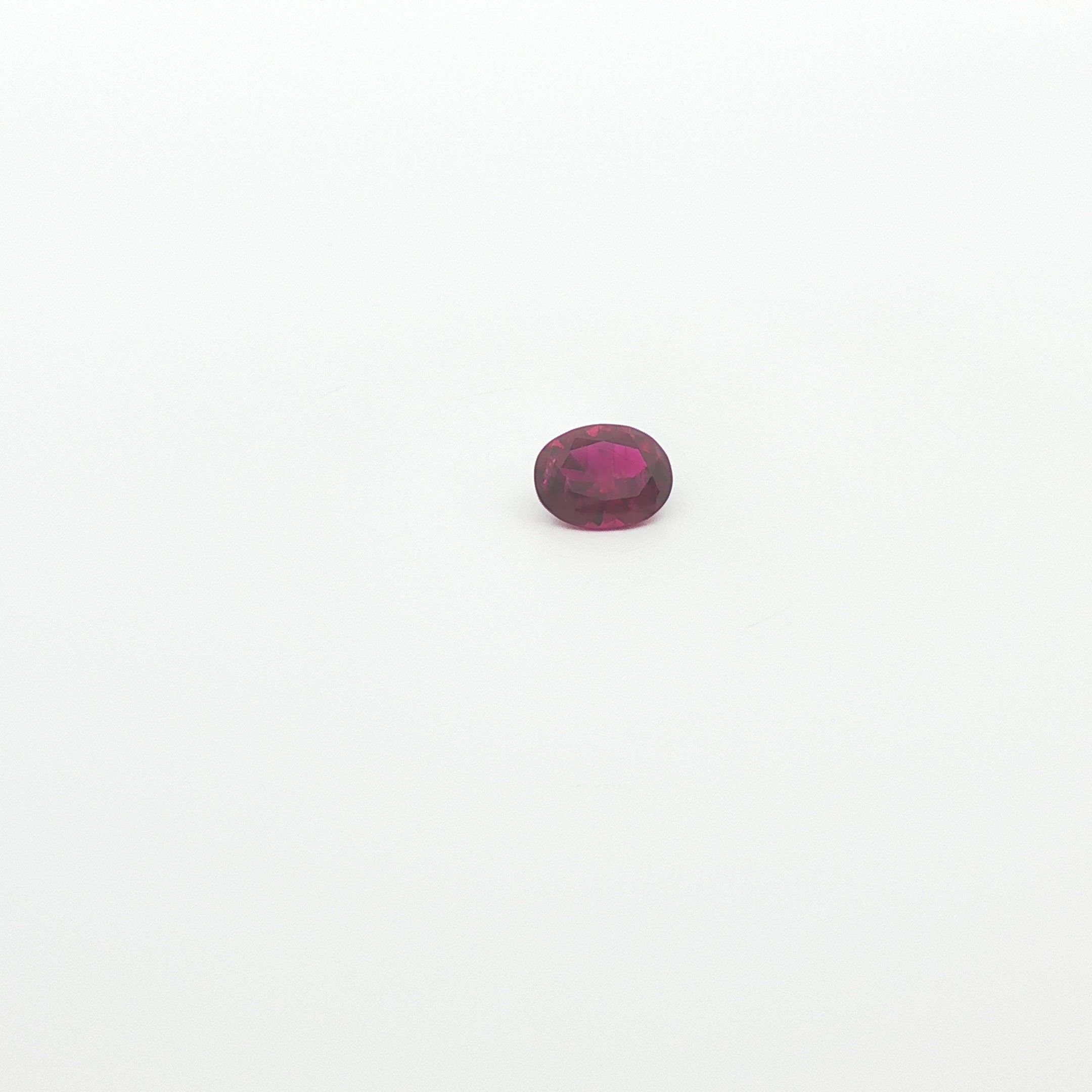0.99 Carat Purple Oval Sapphire
