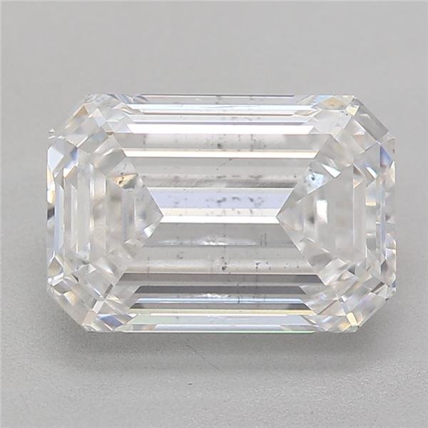 2.03ct F SI2 Rare Carat Ideal Cut Emerald Lab Grown Diamond