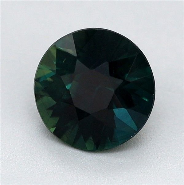 0.62 Carat Teal Round Sapphire