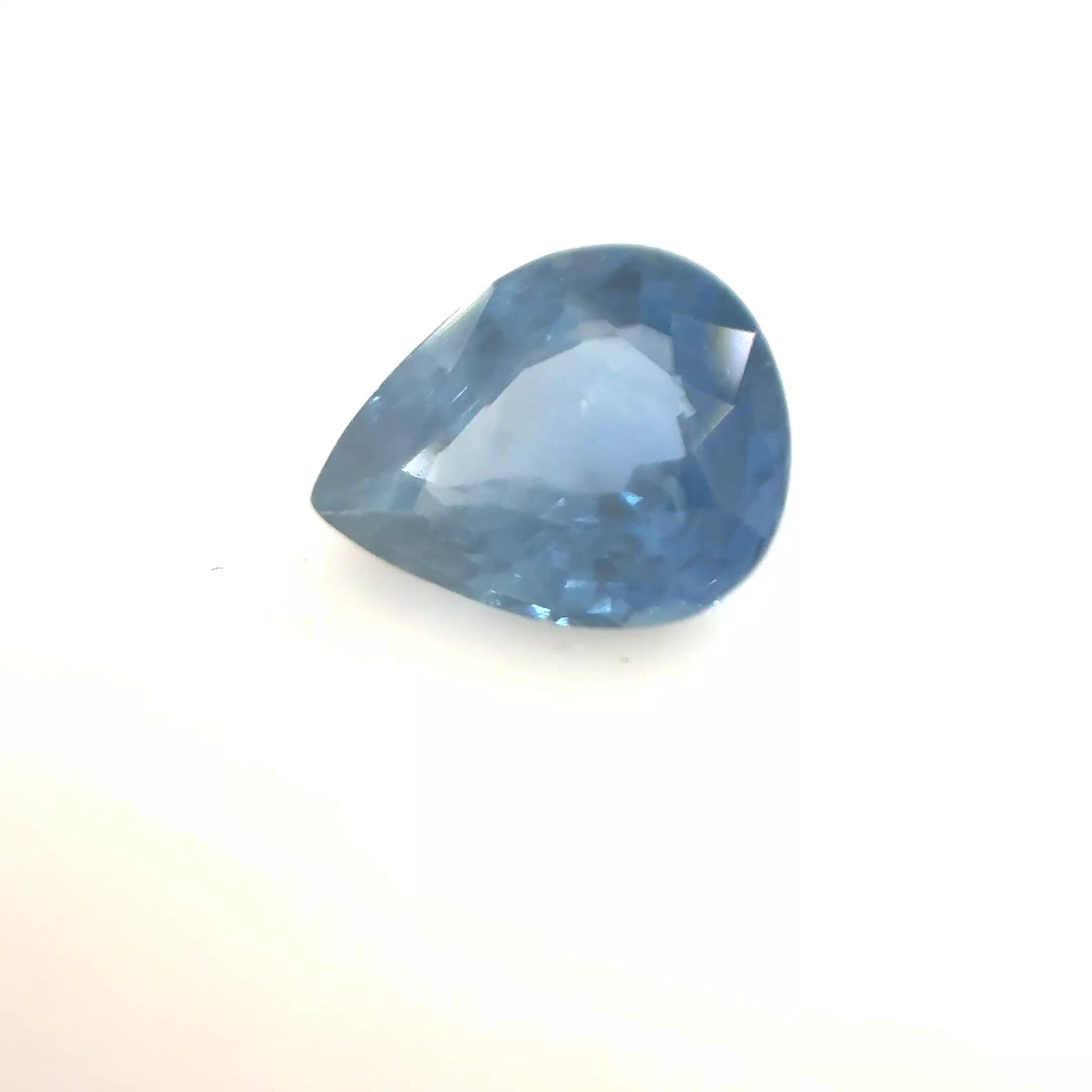 1.03 Carat Light Blue Pear Sapphire