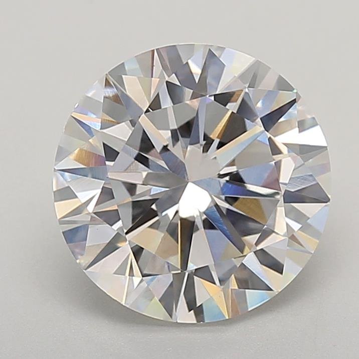 4.01ct F VVS2 Very Good Cut Round Lab Grown Diamond