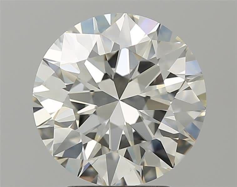 3.02ct K VS1 Rare Carat Ideal Cut Round Diamond