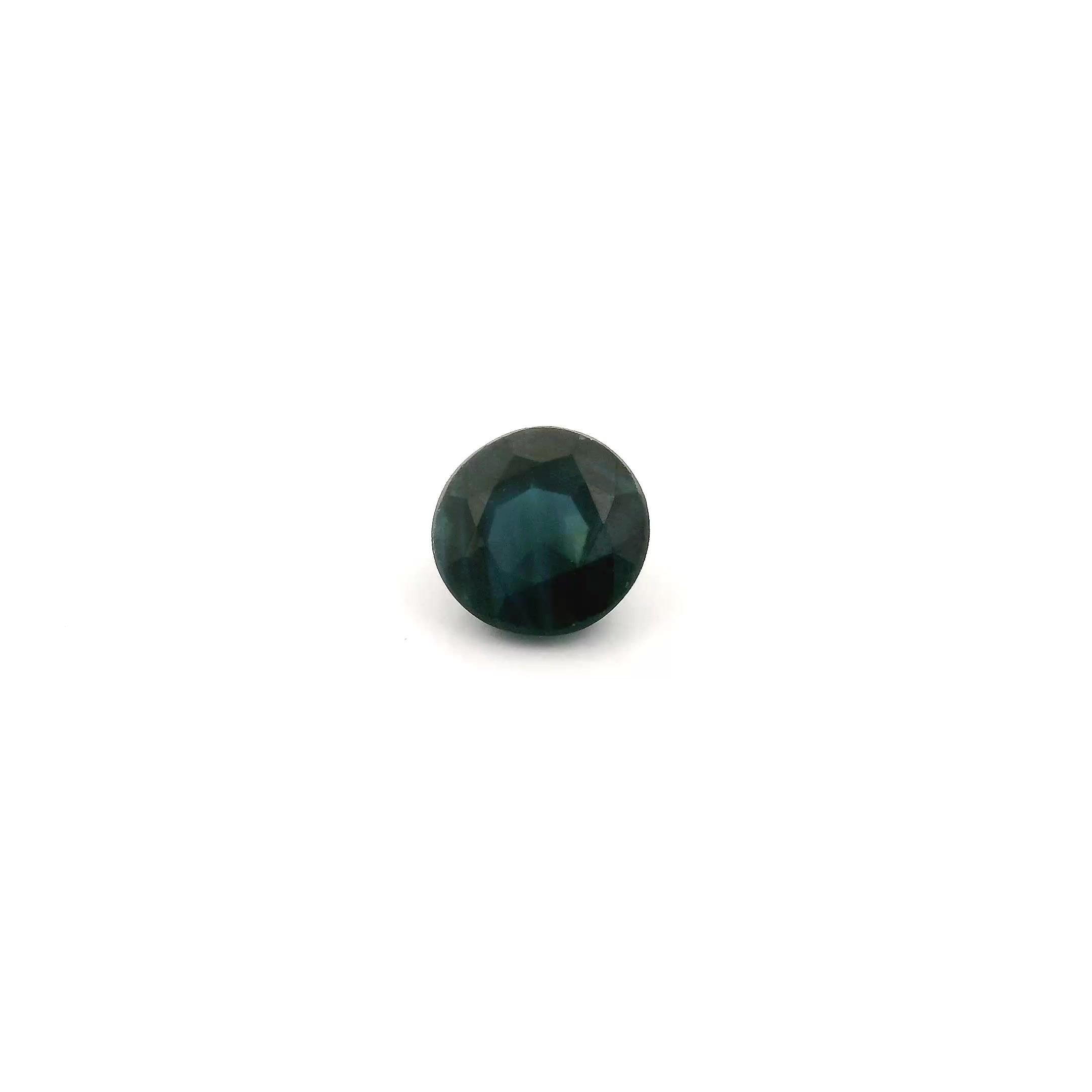 0.61 Carat Deep Blue Round Sapphire