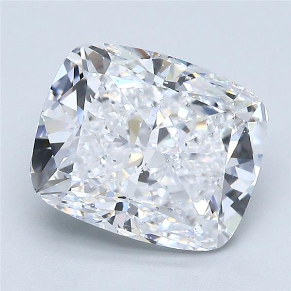 3.01ct D SI2 Rare Carat Ideal Cut Cushion Diamond