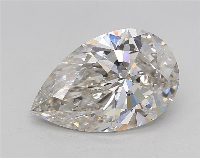 3.03ct H VS1 Rare Carat Ideal Cut Pear Lab Grown Diamond