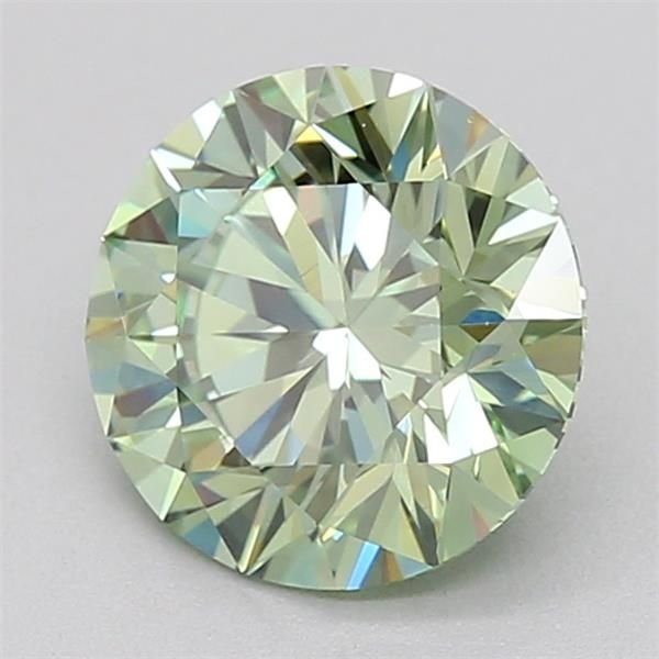 1.56 Ct. Fancy Vivid Green Round Lab Diamond