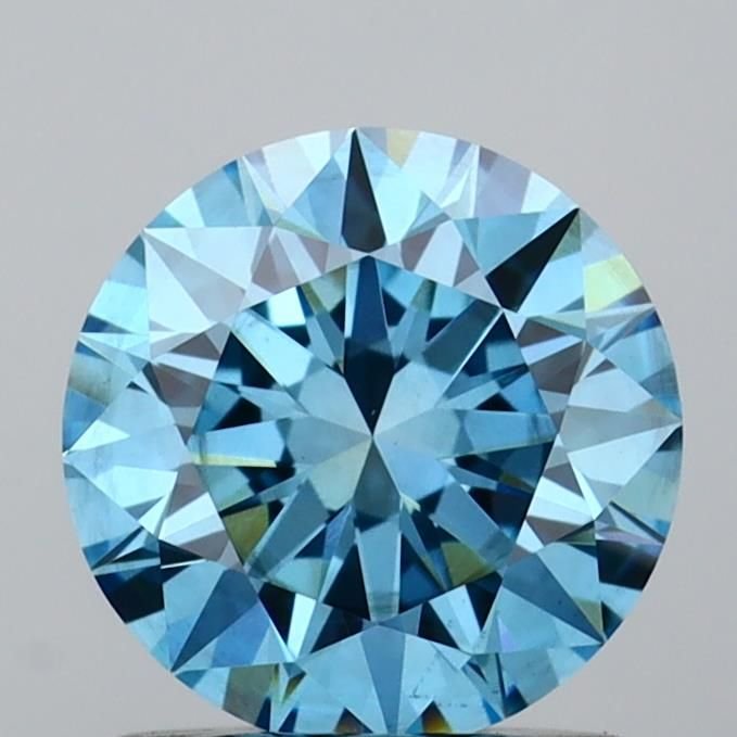 1.07 Ct. Fancy Vivid Blue Round Lab Diamond