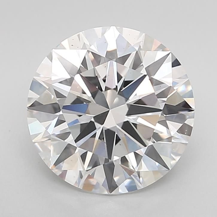 3.04ct D VS2 Rare Carat Ideal Cut Round Lab Grown Diamond