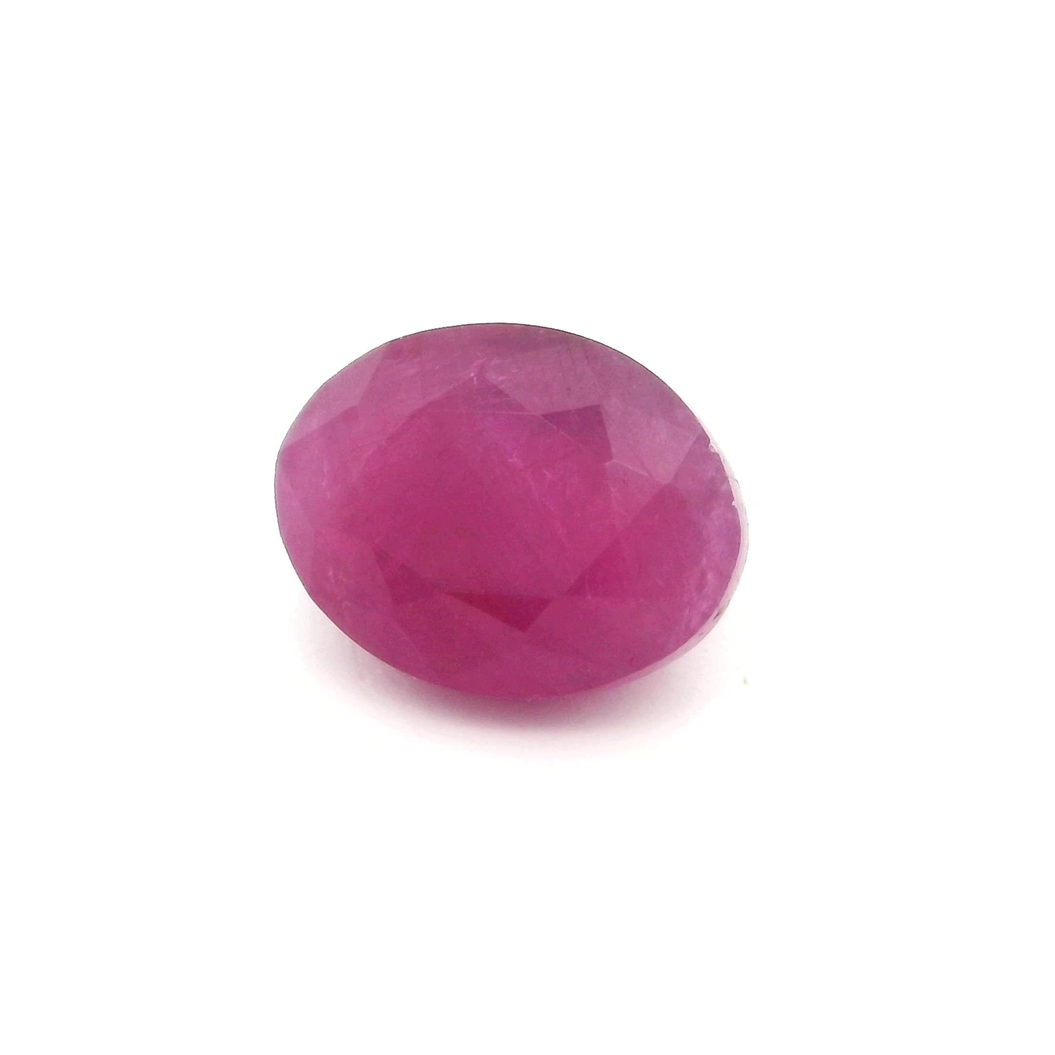 2.71 Carat Red Oval Ruby