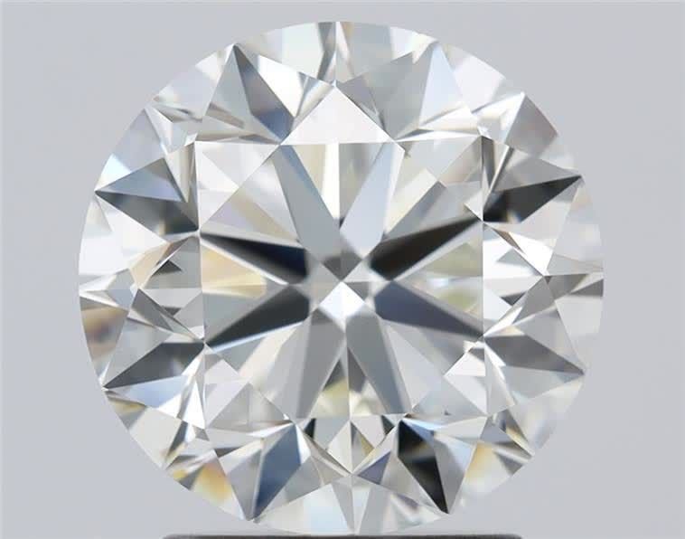 2.37ct K VVS2 Rare Carat Ideal Cut Round Diamond