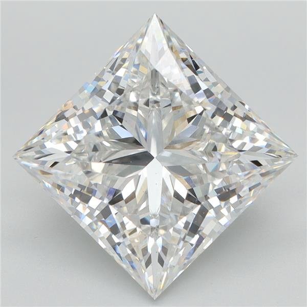 5.69ct E VS2 Rare Carat Ideal Cut Princess Lab Grown Diamond