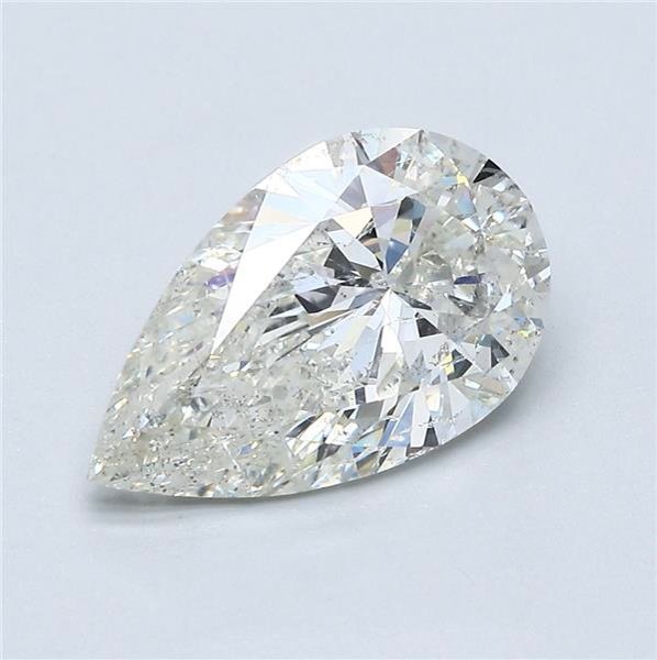 2.72ct J SI2 Rare Carat Ideal Cut Pear Diamond