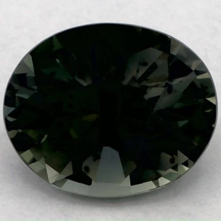 1.13 Carat Green Oval Sapphire