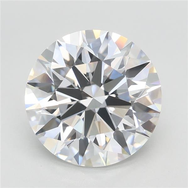 3.08ct E VVS2 Rare Carat Ideal Cut Round Lab Grown Diamond