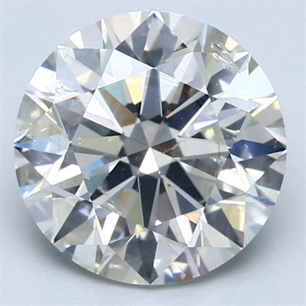 3.54ct J SI2 Rare Carat Ideal Cut Round Diamond