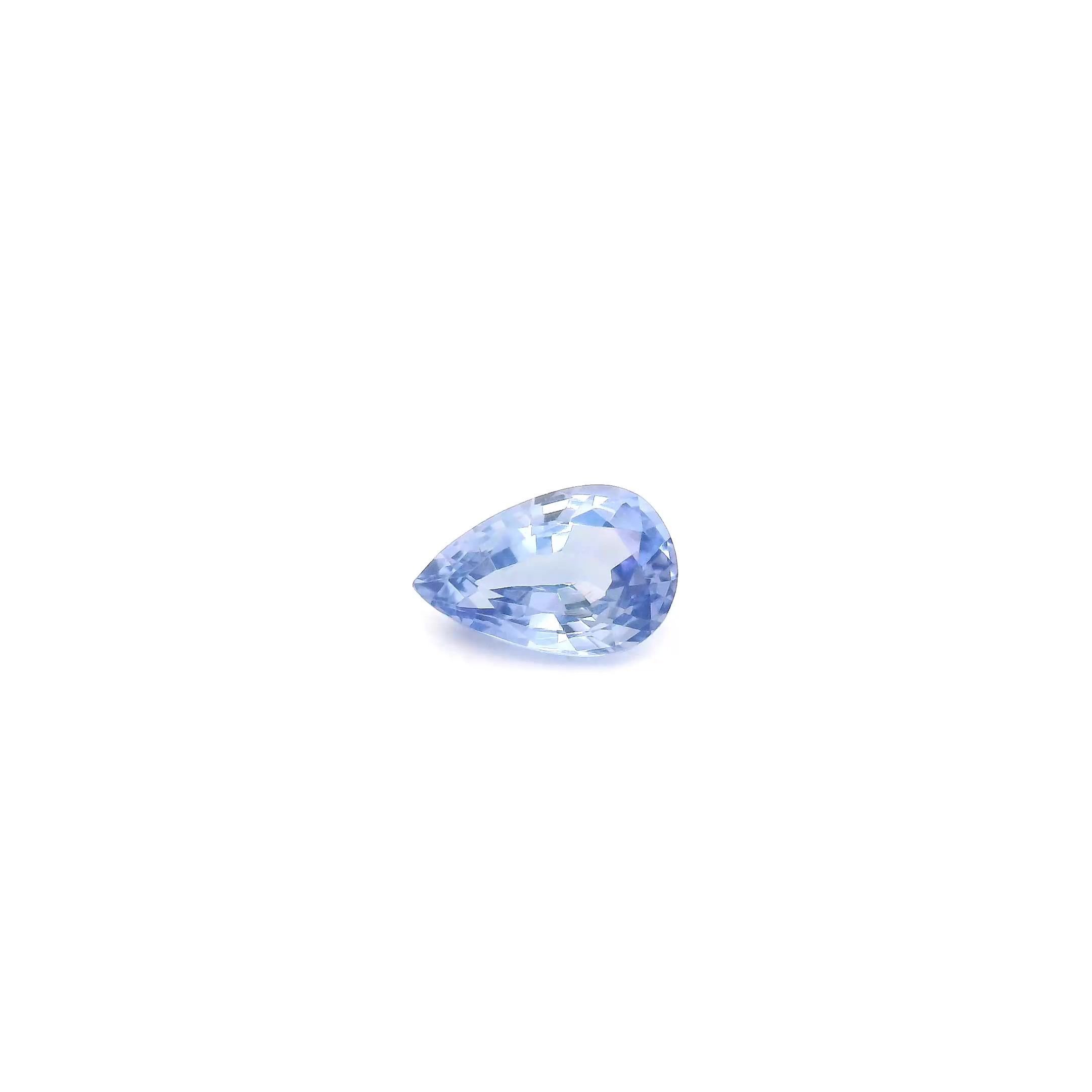 0.54 Carat Blue Pear Sapphire