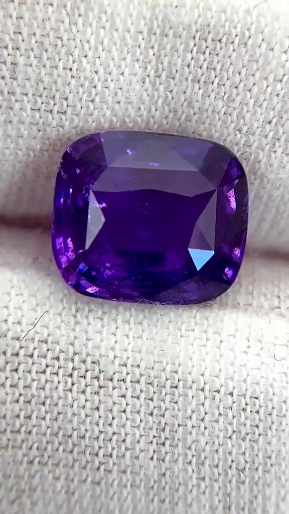 5.07 Carat Purple Cushion Sapphire
