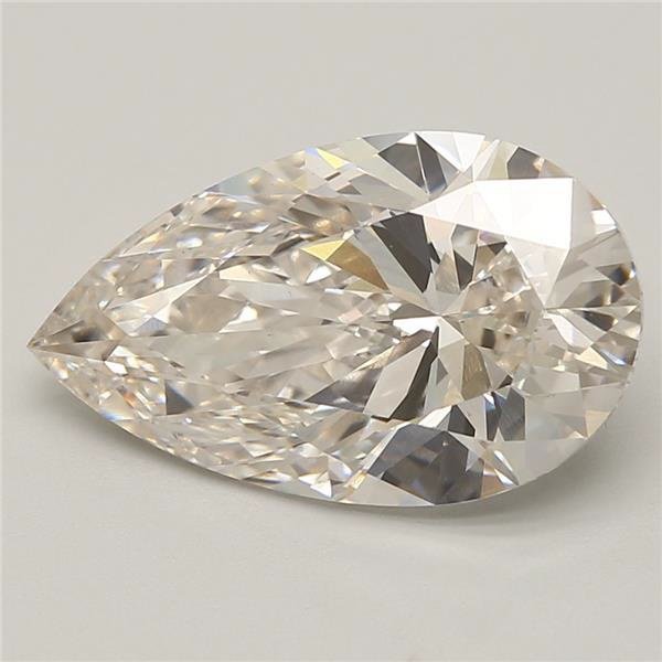 5.54ct H VS1 Rare Carat Ideal Cut Pear Lab Grown Diamond