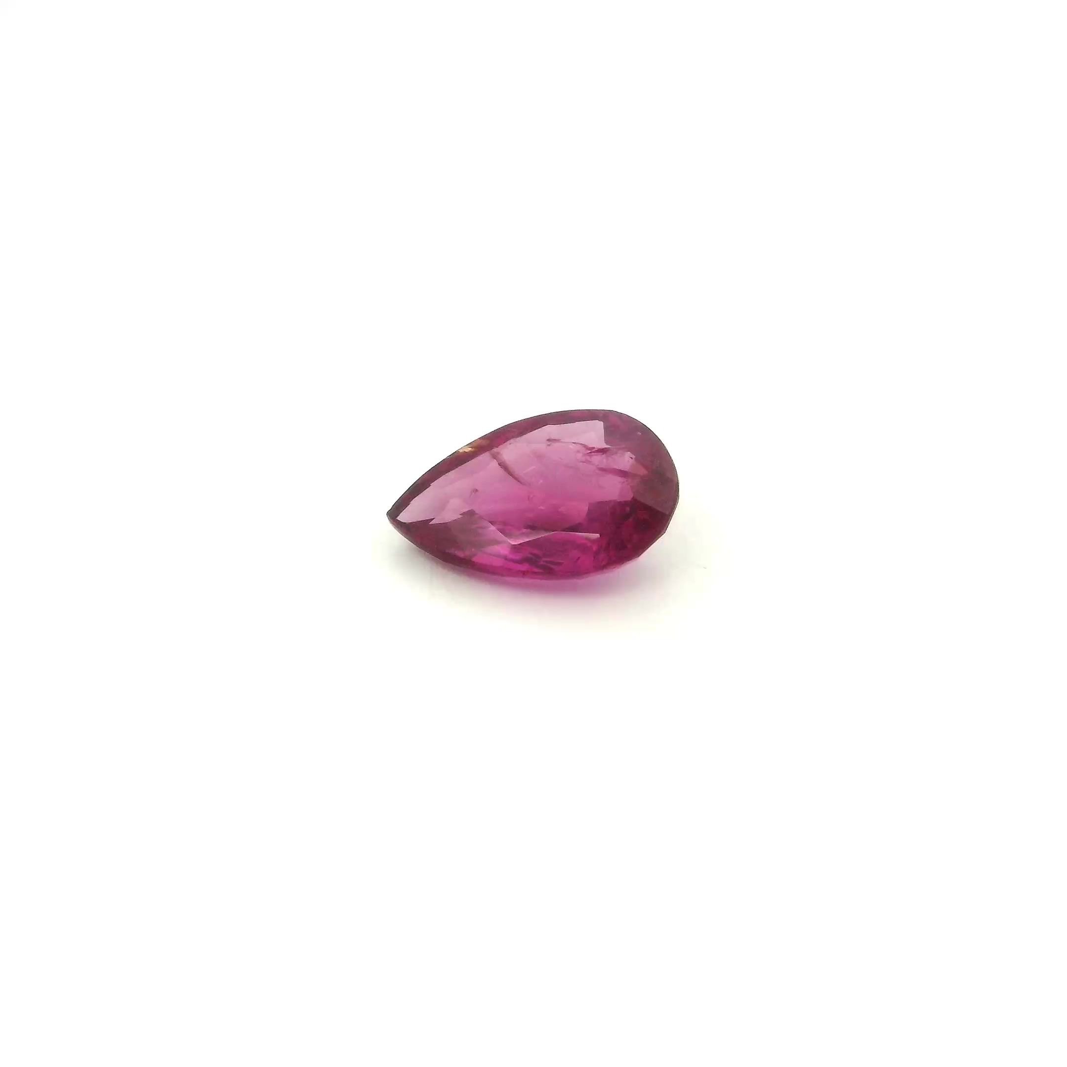 0.98 Carat Pink Pear Sapphire