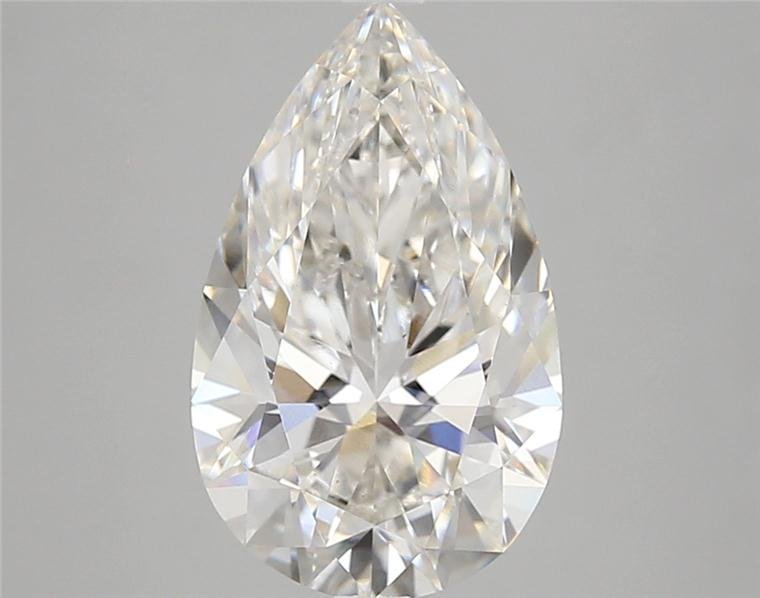 3.26ct H VS1 Rare Carat Ideal Cut Pear Lab Grown Diamond