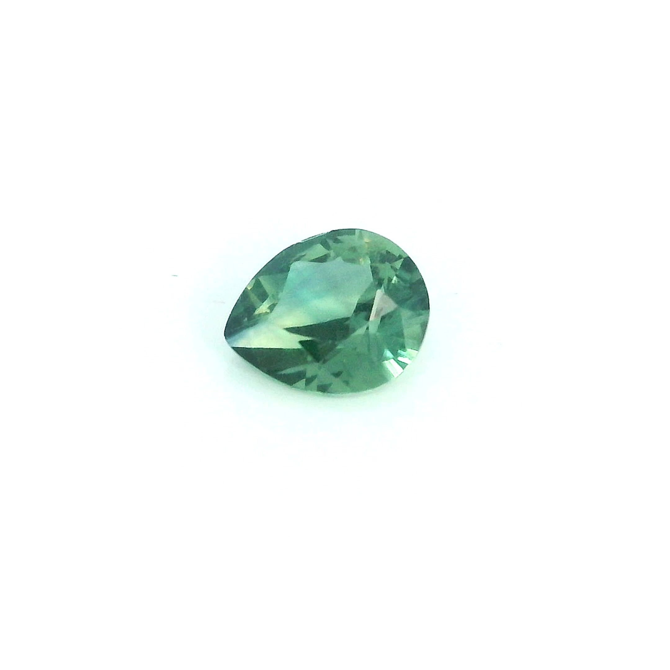 0.44 Carat Green Pear Sapphire