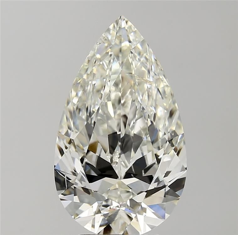 5.01ct J SI2 Rare Carat Ideal Cut Pear Diamond