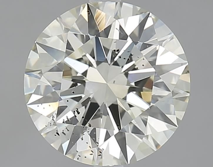 2.81ct K SI2 Rare Carat Ideal Cut Round Diamond