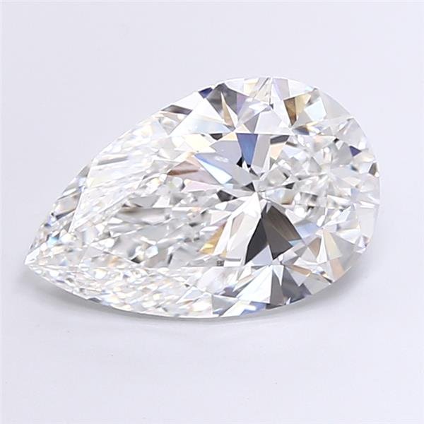 6.56ct E VVS2 Rare Carat Ideal Cut Pear Lab Grown Diamond