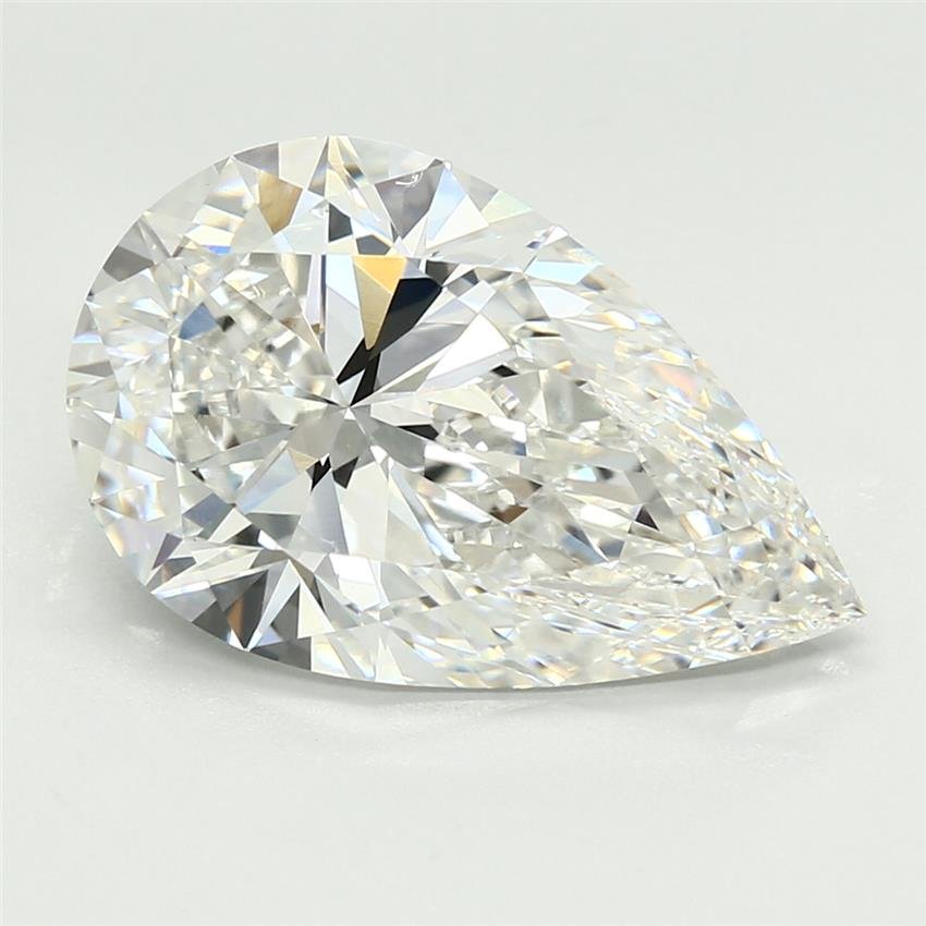 6.03ct E VVS2 Rare Carat Ideal Cut Pear Lab Grown Diamond