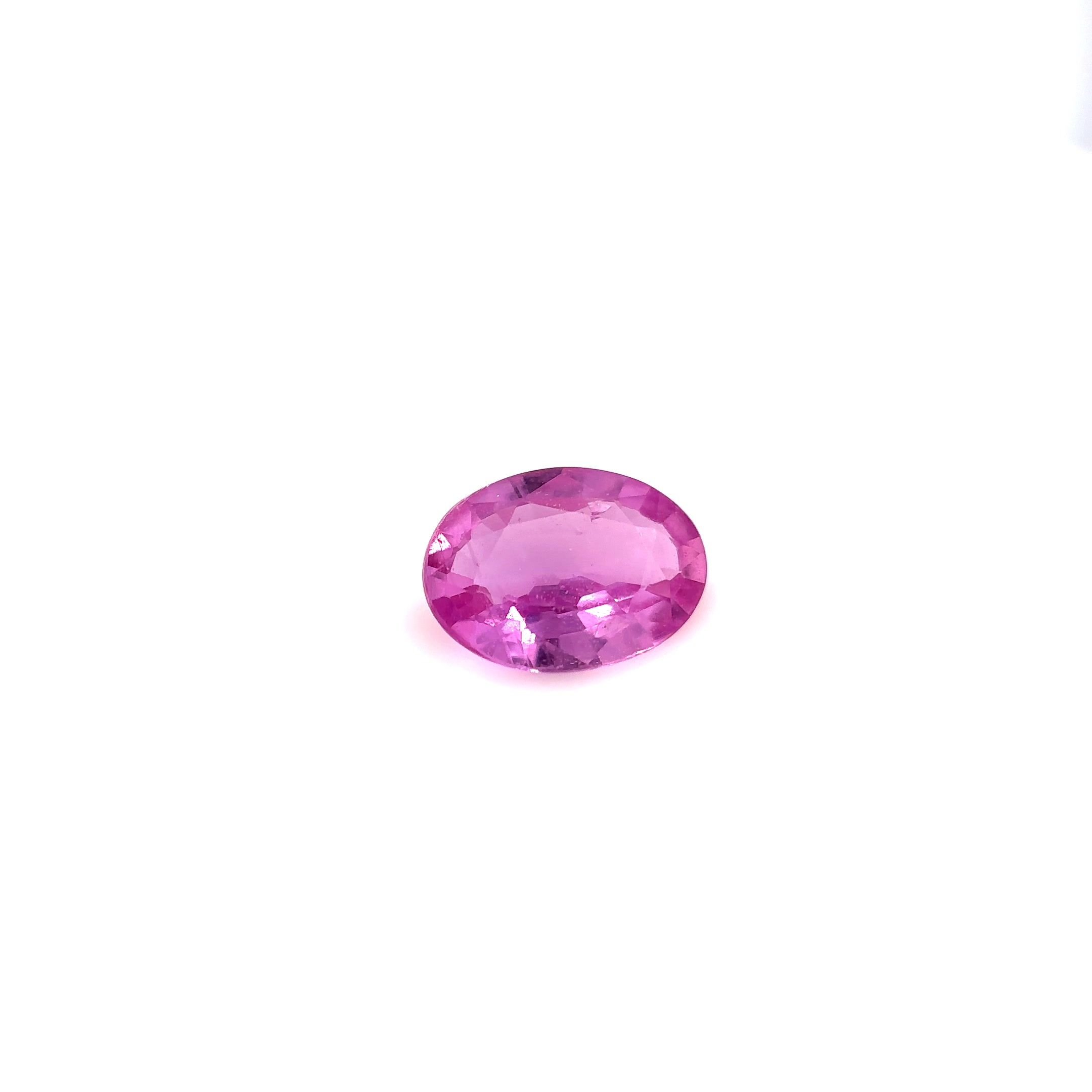 1.15 Carat Vivid Pink Oval Sapphire