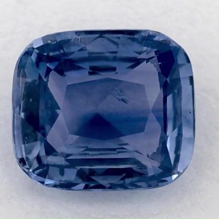 3.08 Carat Blue Cushion Sapphire