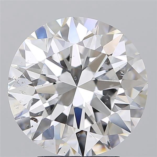 4.01ct E SI2 Rare Carat Ideal Cut Round Diamond