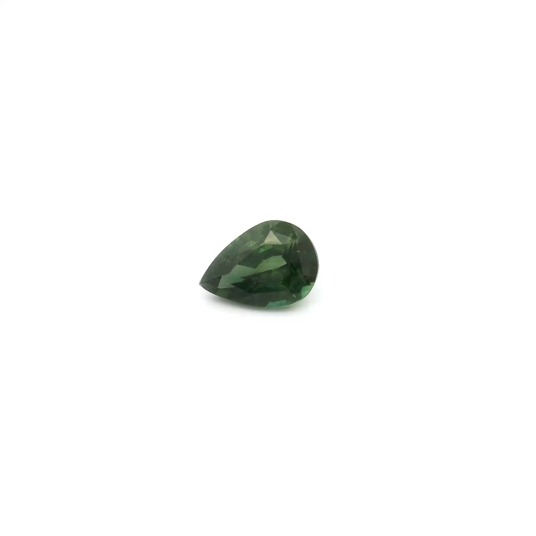0.53 Carat Green Pear Sapphire