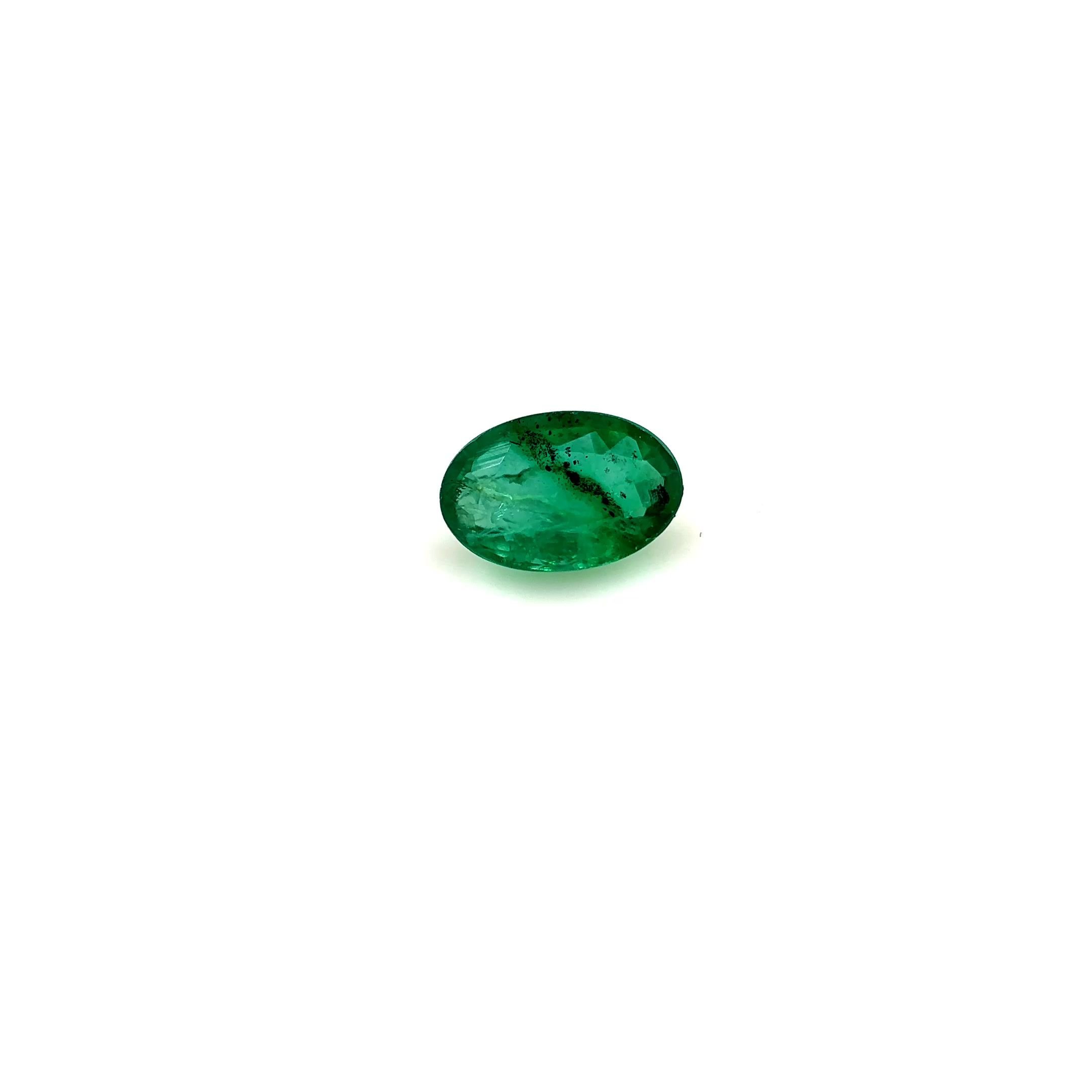 0.44 Carat Green Oval Emerald