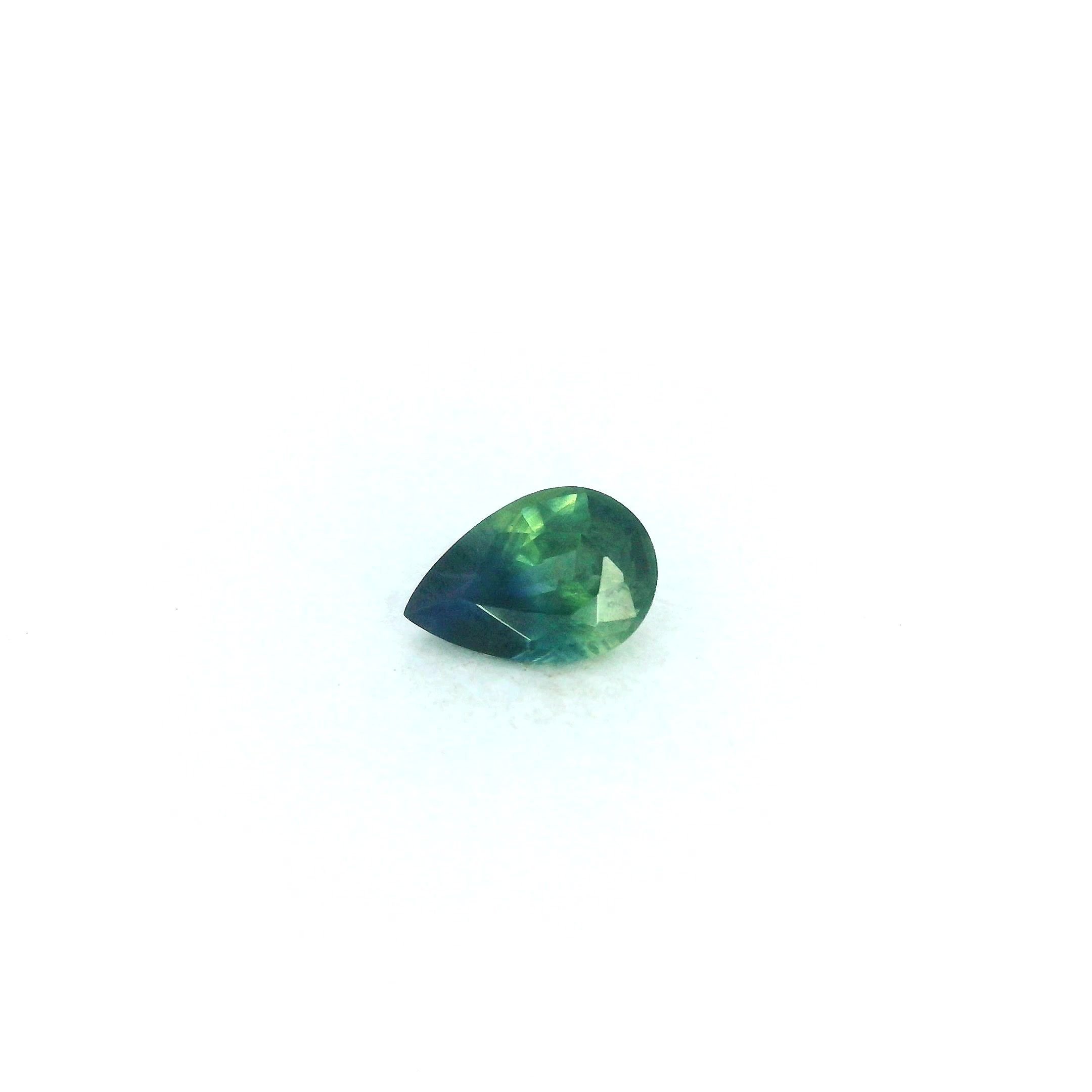 0.53 Carat Green Pear Sapphire