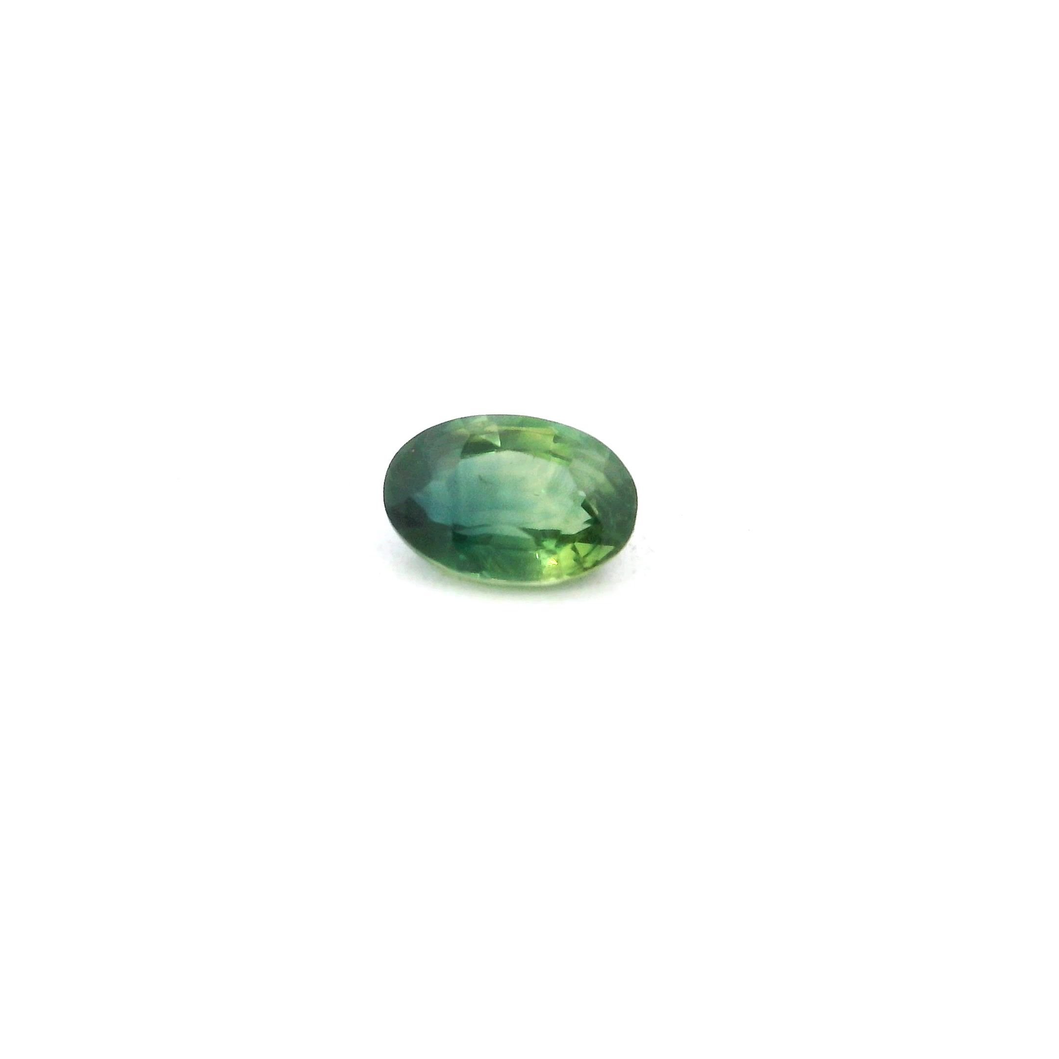 0.54 Carat Green Oval Sapphire