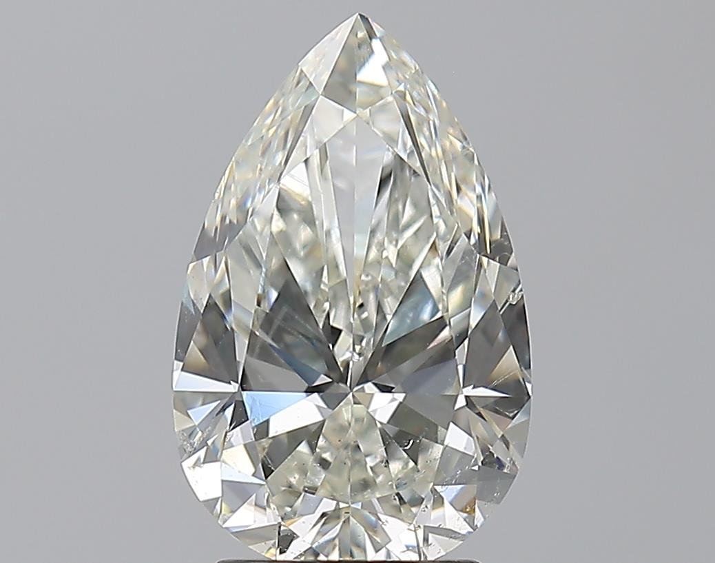 3.01ct J SI2 Rare Carat Ideal Cut Pear Diamond