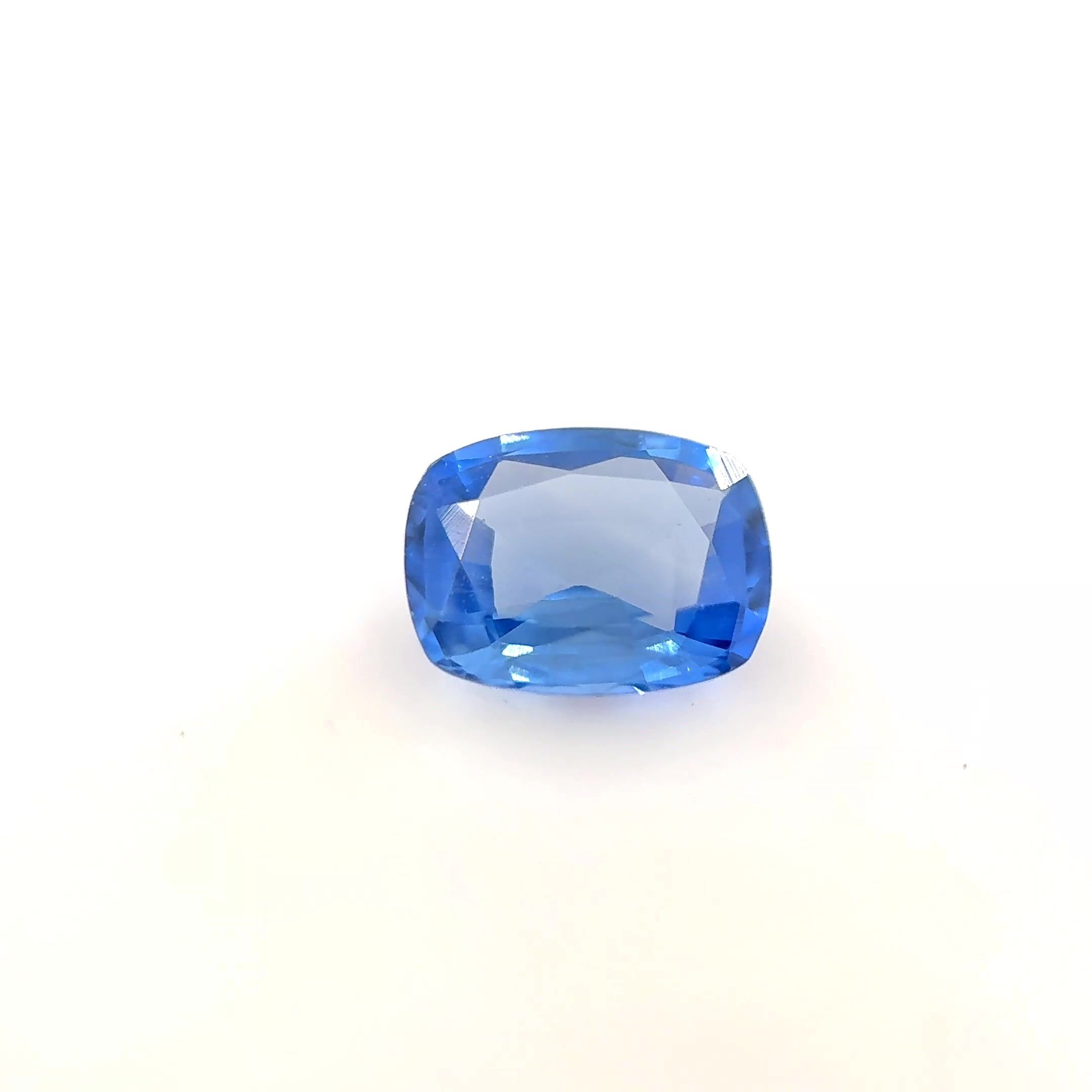 0.62 Carat Blue Cushion Sapphire