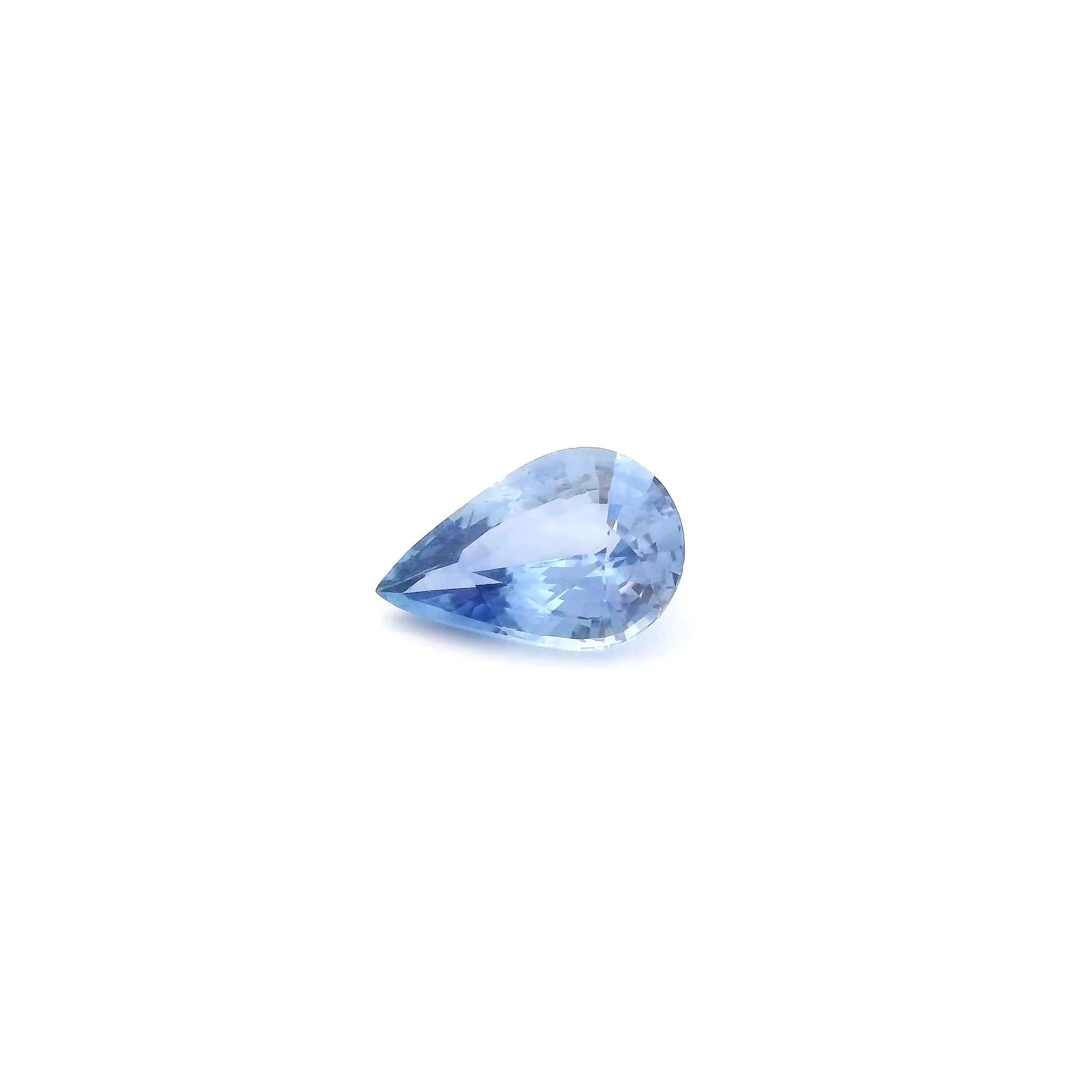 0.63 Carat Blue Pear Sapphire