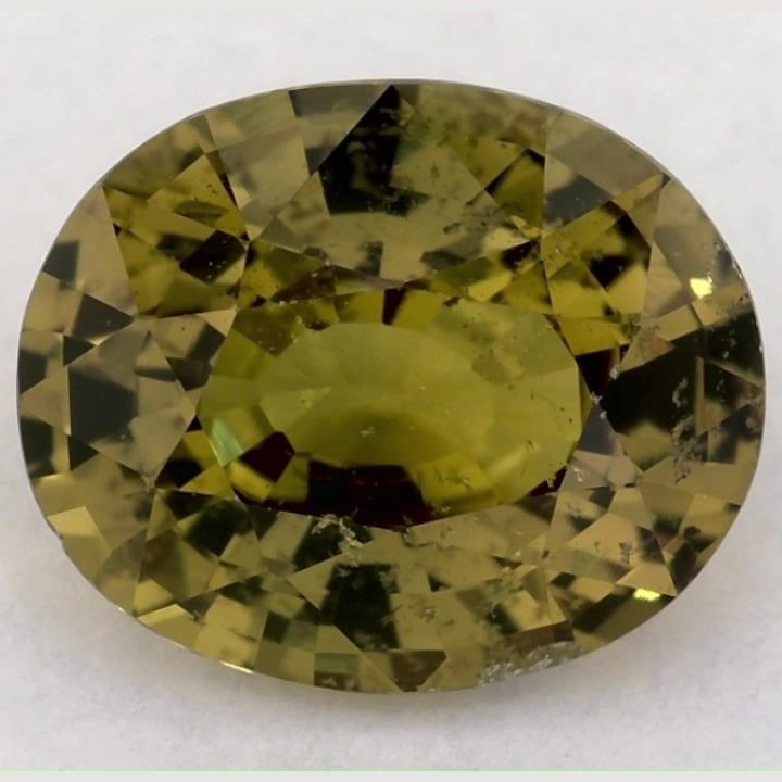 3.45 Carat Green Oval Sapphire