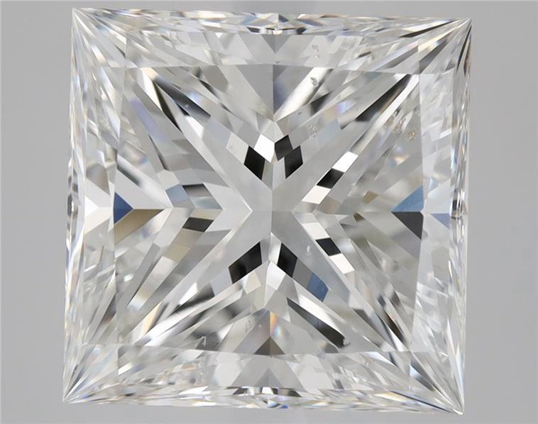 5.01ct F SI1 Rare Carat Ideal Cut Princess Diamond