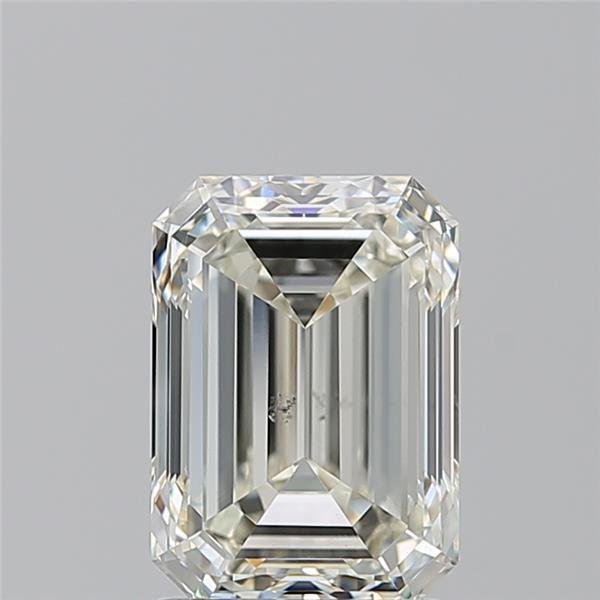 2.01ct K SI1 Rare Carat Ideal Cut Emerald Diamond