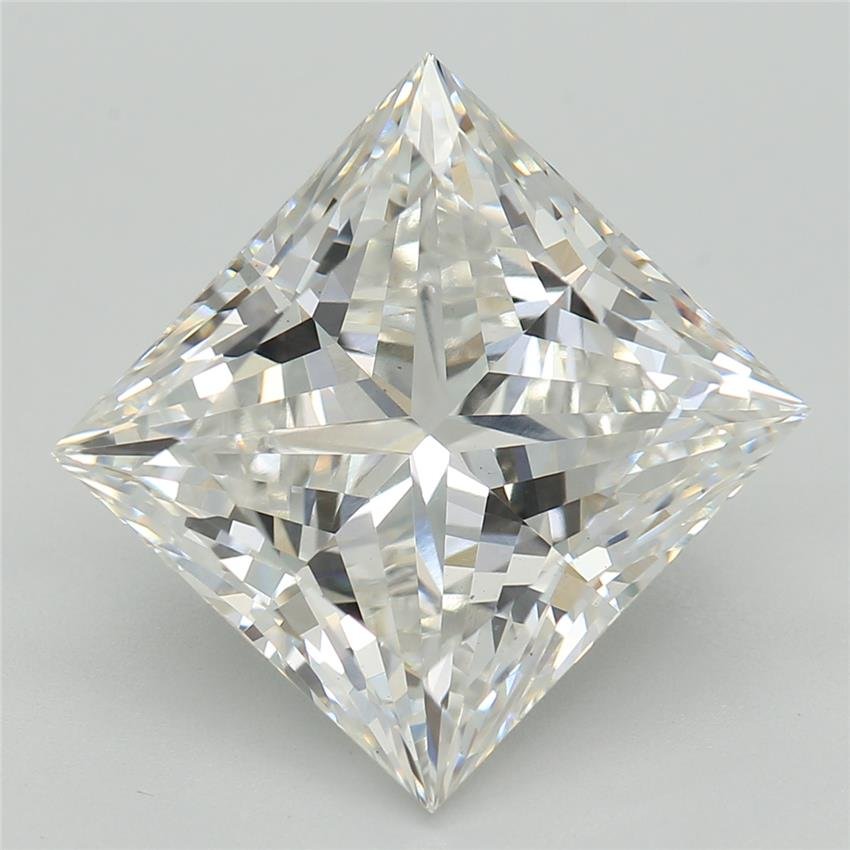 4.29ct F VS2 Rare Carat Ideal Cut Princess Lab Grown Diamond